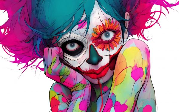 girl, multicolored Wallpaper 2560x1600