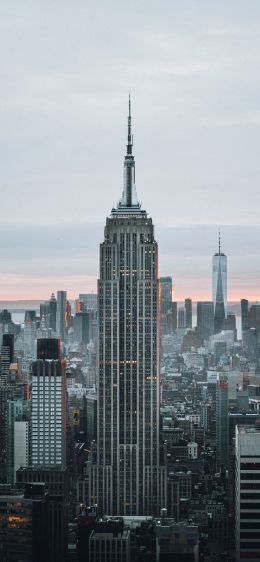 Empire State Building, New York, skyscraper Wallpaper 1242x2688