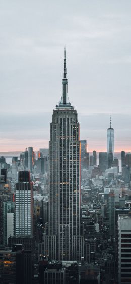 Empire State Building, New York, skyscraper Wallpaper 1080x2340