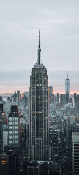 Empire State Building, New York, skyscraper Wallpaper 1440x3200