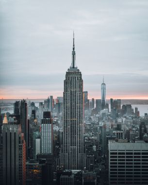 Empire State Building, New York, skyscraper Wallpaper 3978x4972