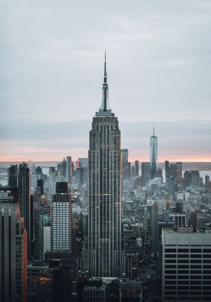 Empire State Building, New York, skyscraper Wallpaper 1668x2388