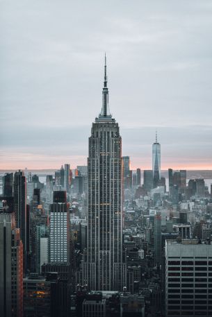 Empire State Building, New York, skyscraper Wallpaper 640x960