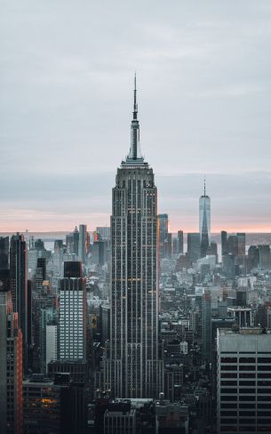 Empire State Building, New York, skyscraper Wallpaper 1600x2560