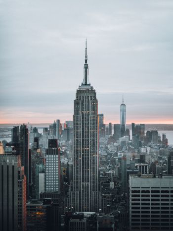 Empire State Building, New York, skyscraper Wallpaper 1536x2048