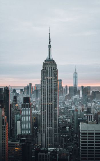 Empire State Building, New York, skyscraper Wallpaper 1600x2560