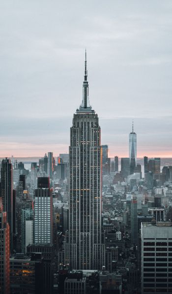 Обои 600x1024 Эмпайр-стейт-билдинг, Нью-Йорк, небоскреб