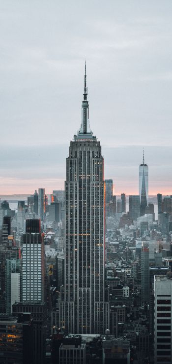 Empire State Building, New York, skyscraper Wallpaper 1080x2280