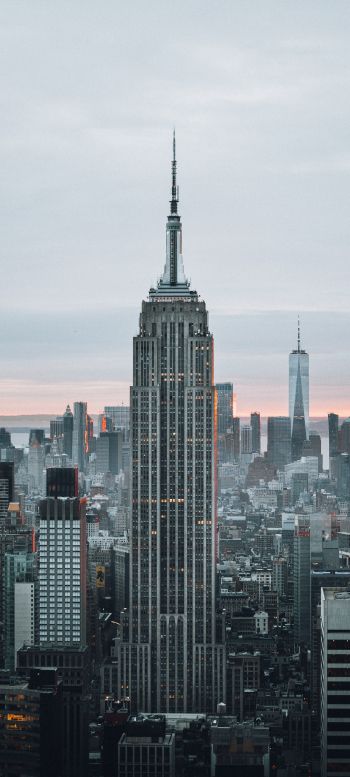 Обои 720x1600 Эмпайр-стейт-билдинг, Нью-Йорк, небоскреб