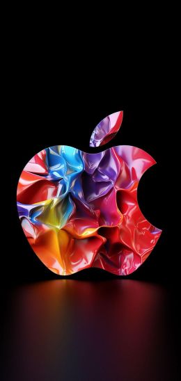 Обои 720x1520 яблоко, логотип Apple, разноцветный