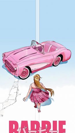 barbie movie, pink, light Wallpaper 1440x2560