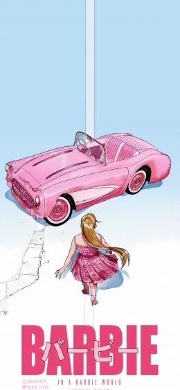 barbie movie, pink, light Wallpaper 1080x2340