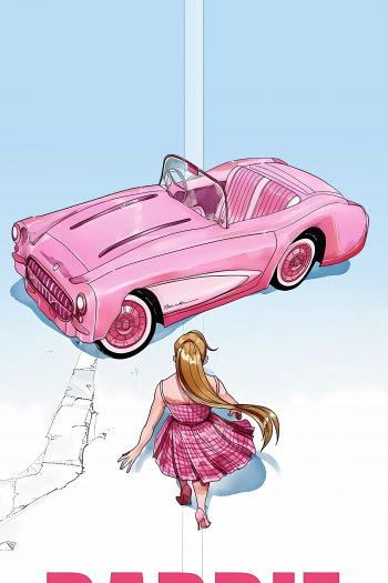 barbie movie, pink, light Wallpaper 640x960