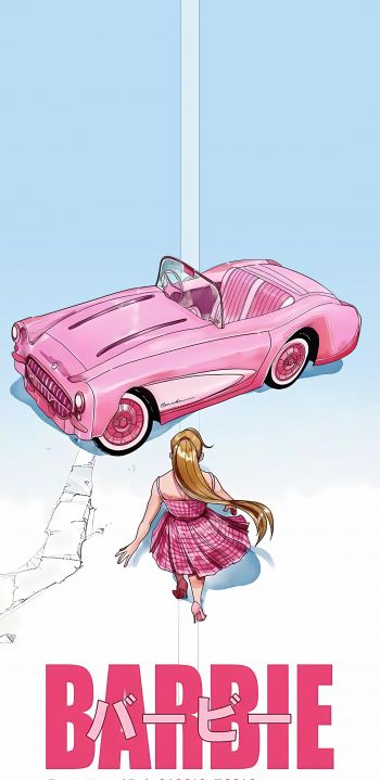 barbie movie, pink, light Wallpaper 1440x2960