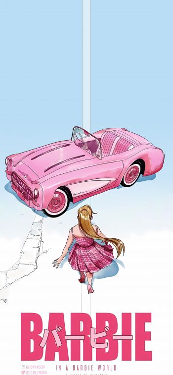 Обои 828x1792 фильм Барби, розовый, светлый