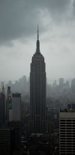 Empire State Building, New York, skyscraper Wallpaper 1080x2220