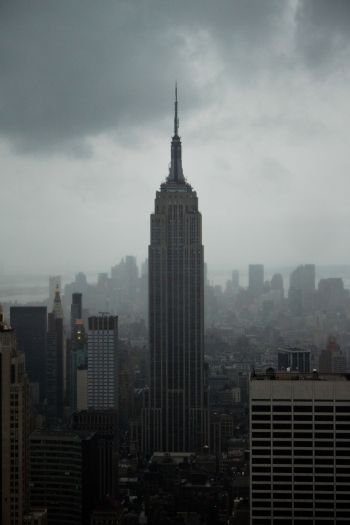 Empire State Building, New York, skyscraper Wallpaper 640x960