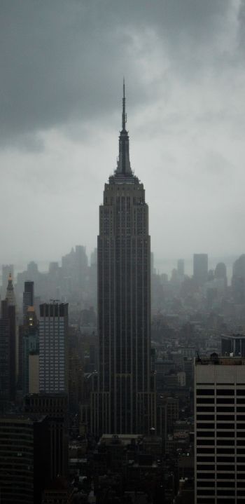 Empire State Building, New York, skyscraper Wallpaper 1440x2960