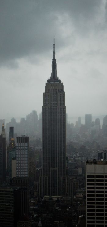 Empire State Building, New York, skyscraper Wallpaper 1080x2280
