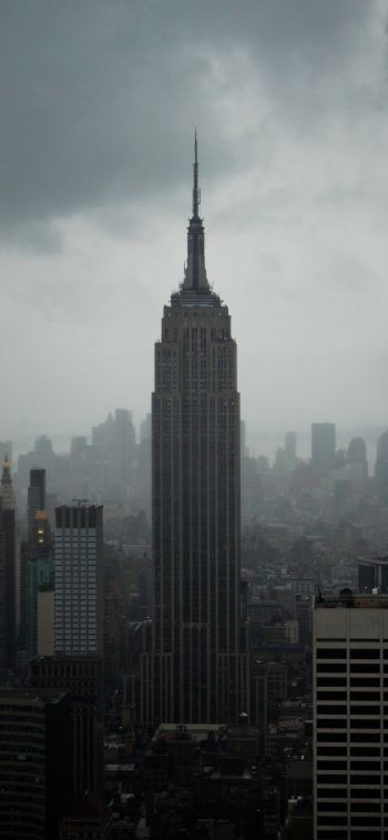 Empire State Building, New York, skyscraper Wallpaper 828x1792