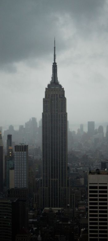 Empire State Building, New York, skyscraper Wallpaper 1440x3200
