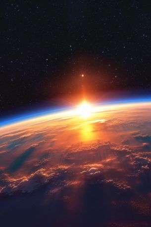 planet earth, sunlight Wallpaper 640x960
