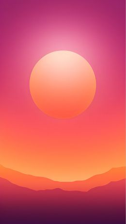 sun, gradient, red Wallpaper 750x1334
