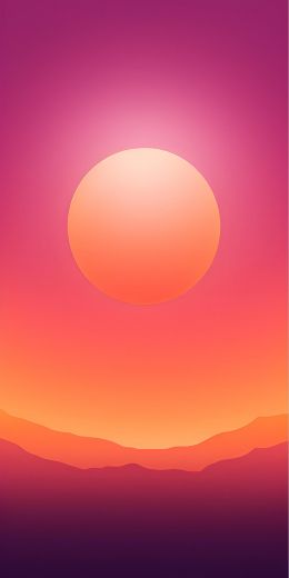 sun, gradient, red Wallpaper 720x1440