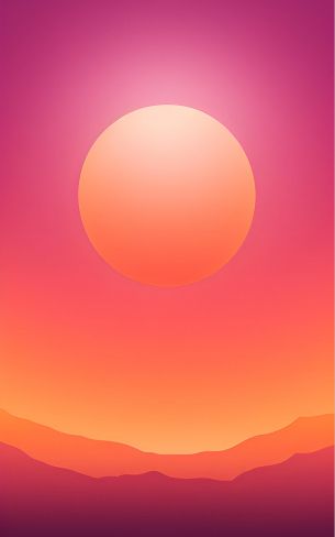 sun, gradient, red Wallpaper 1600x2560