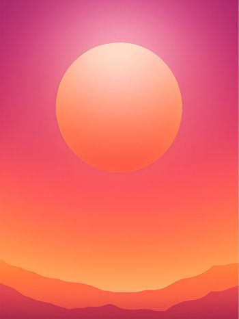 sun, gradient, red Wallpaper 1668x2224