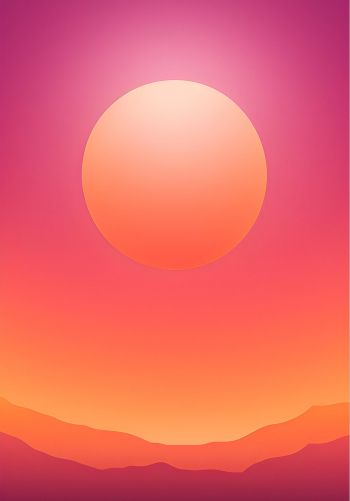 sun, gradient, red Wallpaper 1668x2388