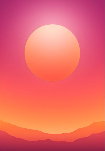 sun, gradient, red Wallpaper 1640x2360