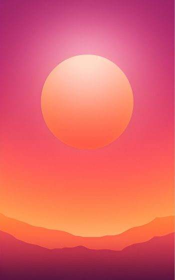 sun, gradient, red Wallpaper 1600x2560