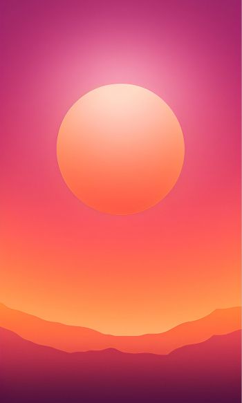 sun, gradient, red Wallpaper 1200x2000
