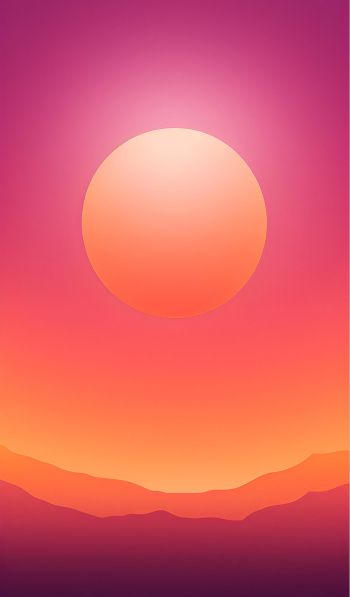 sun, gradient, red Wallpaper 600x1024