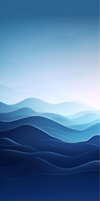 waves, blue, gradient, abstraction Wallpaper 720x1440