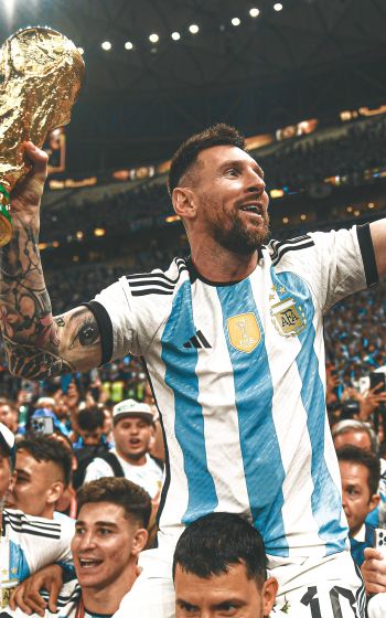 Lionel Messi, 2022 FIFA World Cup, Argentina national team Wallpaper 1600x2560