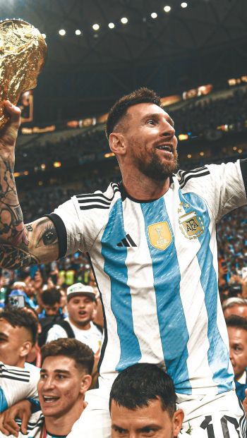 Lionel Messi, 2022 FIFA World Cup, Argentina national team Wallpaper 640x1136