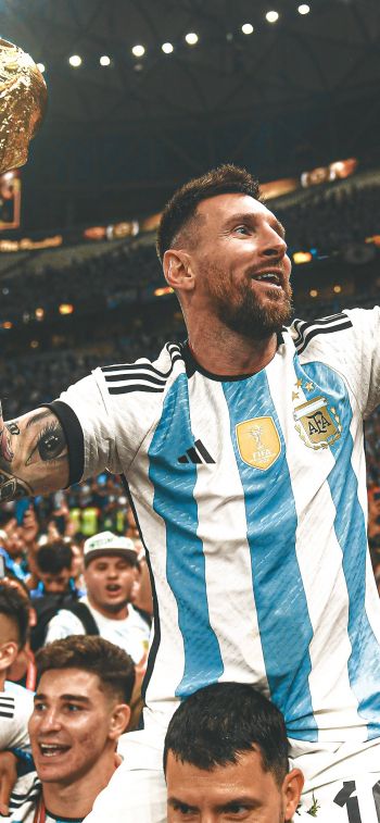 Lionel Messi, 2022 FIFA World Cup, Argentina national team Wallpaper 1242x2688