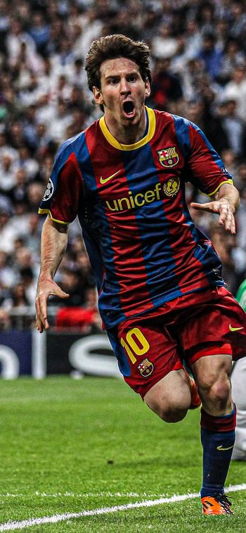 Lionel Messi, soccer player, FC Barcelona Wallpaper 828x1792