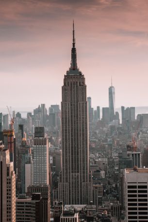 Empire State Building, New York, skyscraper Wallpaper 640x960