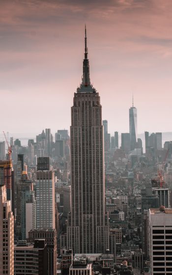 Empire State Building, New York, skyscraper Wallpaper 1200x1920