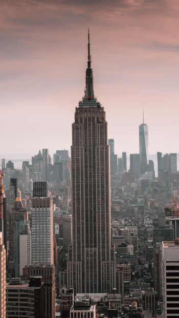 Обои 640x1136 Эмпайр-стейт-билдинг, Нью-Йорк, небоскреб