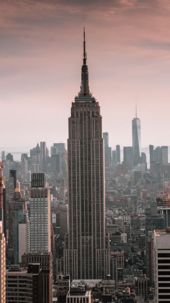 Empire State Building, New York, skyscraper Wallpaper 1440x2560