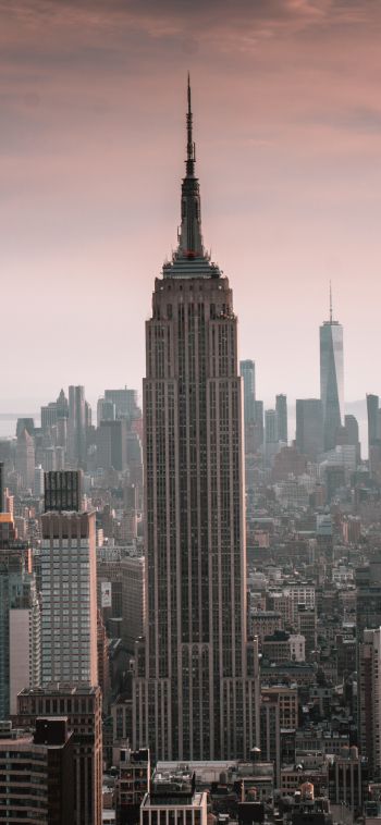 Empire State Building, New York, skyscraper Wallpaper 1080x2340