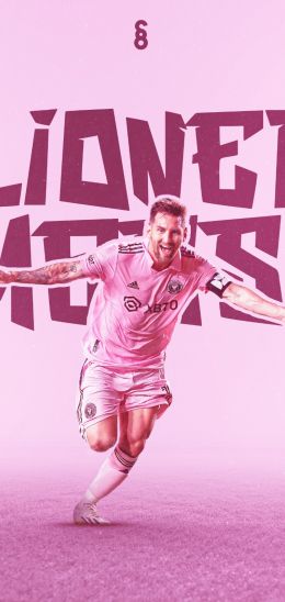 Lionel Messi, soccer player, pink Wallpaper 720x1520