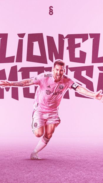 Lionel Messi, soccer player, pink Wallpaper 640x1136