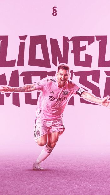 Lionel Messi, soccer player, pink Wallpaper 750x1334