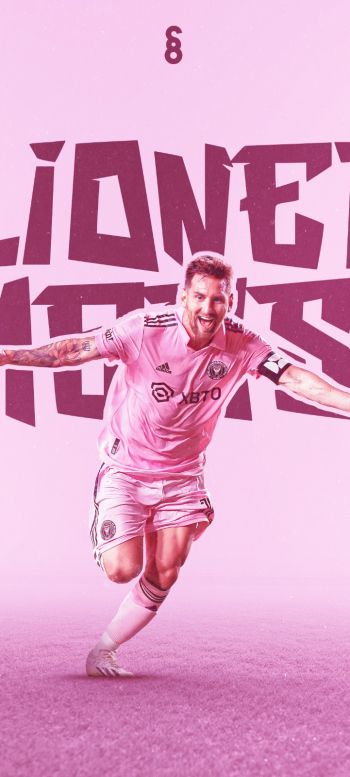 Lionel Messi, soccer player, pink Wallpaper 720x1600
