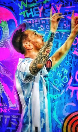 Lionel Messi, football player Wallpaper 2420x4096